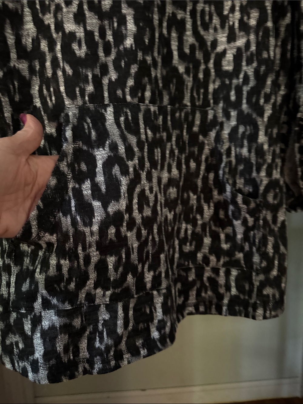 Ruby Rd. Black & Cream Leopard Knit Tunic - Picture 8 of 8